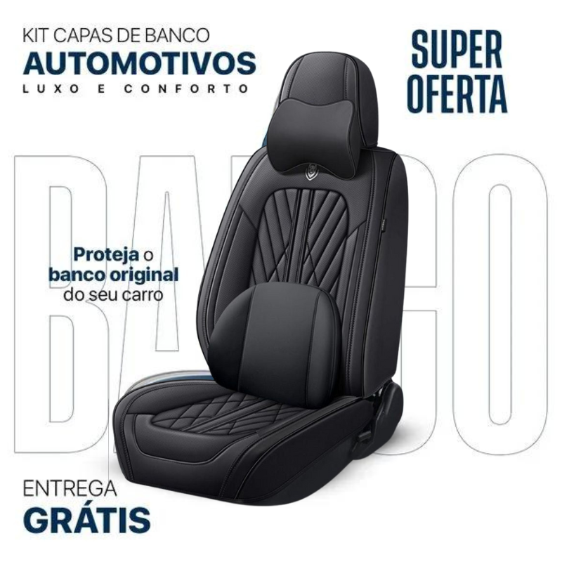 Kit Capas de banco Automotivos de Luxo e Conforto + Brinde Exclusico  🔥